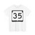 WIS 35 (Wisconsin) (Road Sign) T-Shirt