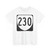 Virginia 230 1980 (Virginia) (Road Sign) T-Shirt