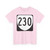 Virginia 230 1980 (Virginia) (Road Sign) T-Shirt
