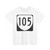 Virginia 105 1980 (Virginia) (Road Sign) T-Shirt