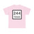 Texas 244 (Texas) (Road Sign) T-Shirt