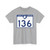 South Carolina 136 (South Carolina) (Road Sign) T-Shirt