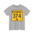 WY-374 (Wyoming) (Road Sign) T-Shirt