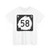 North Dakota 58 (North Dakota) (Road Sign) T-Shirt