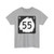 North Dakota 55 (North Dakota) (Road Sign) T-Shirt