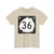 North Dakota 36 (North Dakota) (Road Sign) T-Shirt