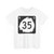 North Dakota 35 (North Dakota) (Road Sign) T-Shirt