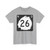 North Dakota 26 (North Dakota) (Road Sign) T-Shirt
