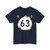 North Dakota 63 (North Dakota) (Road Sign) T-Shirt