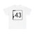 NH Route 43 (New Hampshire) (Road Sign) T-Shirt