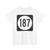Iowa 187 (Iowa) (Road Sign) T-Shirt