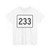 MA Route 233 (Massachusetts) (Road Sign) T-Shirt
