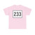 MA Route 233 (Massachusetts) (Road Sign) T-Shirt