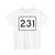 MA Route 231 (Massachusetts) (Road Sign) T-Shirt