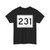 MA Route 231 (Massachusetts) (Road Sign) T-Shirt