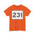 MA Route 231 (Massachusetts) (Road Sign) T-Shirt