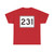 MA Route 231 (Massachusetts) (Road Sign) T-Shirt