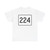 MA Route 224 (Massachusetts) (Road Sign) T-Shirt