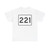 MA Route 221 (Massachusetts) (Road Sign) T-Shirt