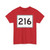 MA Route 216 (Massachusetts) (Road Sign) T-Shirt
