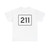 MA Route 211 (Massachusetts) (Road Sign) T-Shirt
