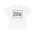 MA Route 206 (Massachusetts) (Road Sign) T-Shirt