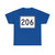 MA Route 206 (Massachusetts) (Road Sign) T-Shirt