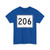MA Route 206 (Massachusetts) (Road Sign) T-Shirt