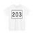 MA Route 203 (Massachusetts) (Road Sign) T-Shirt