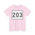 MA Route 203 (Massachusetts) (Road Sign) T-Shirt