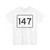 MA Route 147 (Massachusetts) (Road Sign) T-Shirt