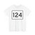 MA Route 124 (Massachusetts) (Road Sign) T-Shirt
