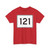 MA Route 121 (Massachusetts) (Road Sign) T-Shirt