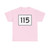 MA Route 115 (Massachusetts) (Road Sign) T-Shirt