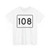 MA Route 108 (Massachusetts) (Road Sign) T-Shirt