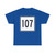 MA Route 107 square (Massachusetts) (Road Sign) T-Shirt