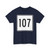 MA Route 107 square (Massachusetts) (Road Sign) T-Shirt