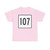 MA Route 107 square (Massachusetts) (Road Sign) T-Shirt