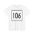 MA Route 106 square (Massachusetts) (Road Sign) T-Shirt