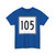 MA Route 105 square (Massachusetts) (Road Sign) T-Shirt