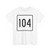 MA Route 104 square (Massachusetts) (Road Sign) T-Shirt