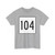 MA Route 104 square (Massachusetts) (Road Sign) T-Shirt