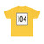 MA Route 104 square (Massachusetts) (Road Sign) T-Shirt