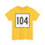 MA Route 104 square (Massachusetts) (Road Sign) T-Shirt