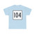 MA Route 104 square (Massachusetts) (Road Sign) T-Shirt