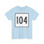 MA Route 104 square (Massachusetts) (Road Sign) T-Shirt