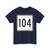 MA Route 104 square (Massachusetts) (Road Sign) T-Shirt