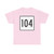 MA Route 104 square (Massachusetts) (Road Sign) T-Shirt