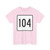 MA Route 104 square (Massachusetts) (Road Sign) T-Shirt