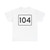 MA Route 104 (Massachusetts) (Road Sign) T-Shirt